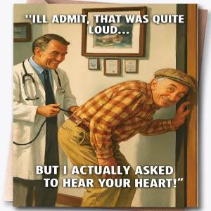 Fwnrmd 생일 카드 남성을 위한 재미있는 - 아빠 남편 형제 남자친구를 웃긴 의사 농담 선물 봉투가 있는