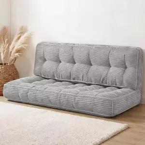 Vercraft 63인치 접이식 벤치 쿠션 4인치 두께의 2-in-1 컨버터블 롱 플로어 라운지 뼈 없는 소파 매트리스