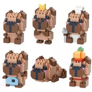 퍼즐 판촉물 카피바라 블록 블럭 동물 단체선물 나노 (12개) [fFK58C3]