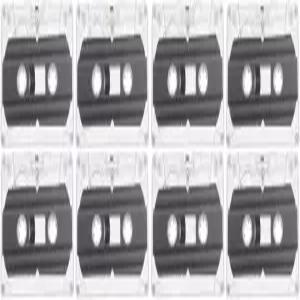 UKCOCO 8pcs 오디오 녹음용 투명 쉘용 빈 카세트 테이프로 쉽게 사용할 수 있는 프로젝트 교재 및 레트로