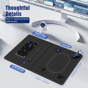 호환 9.6인치-11인치 터치스크린 태블릿용 케이스 10.1인치 안드로이드 핸드 스트랩 경량 접이식 스탠드 커