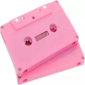 80년대 90년대 파티 장식용 핑크 블랭크 카세트 테이프 빈티지 음악 센터피스 레트로 오디오 2개 테이블
