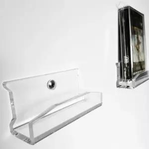 투명 아크릴 카세트 테이프 벽걸이 - 오디오 정리함 조각 벽 보관 및 현대 음악 장식을 위한 미니멀한