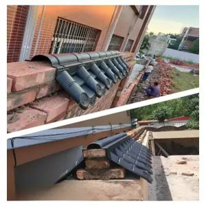 플라스틱 기와 지붕 한옥 처마 담장 소형 기왓장 빈티지