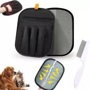 고양이와 강아지를 위한 플렉사로 반려동물 털 제거 장갑 업그레이드된 5손가락 정전기 메시 미트 소파