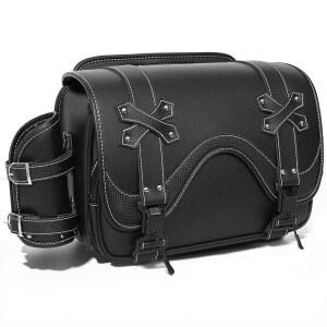 [BJBT] 바이크 사이드 백 새들백 신형 자석식 버클 15L 바이크용 사이드백 방수 대용량 홀더 포함 금속 부품 방청 공구 가방 소품 수납 바닥 방화 내구성 소재 레블250 블랙