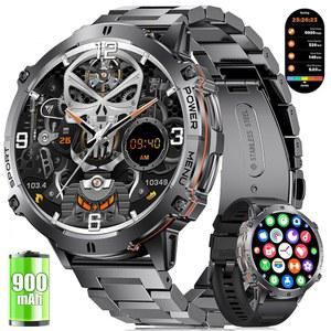 나침반 / 기압계를 갖춘 남성용 LIGE 스마트워치, 1,73인치 HD AMOLED 대형 디스플레이 3ATM 밀리터리 900mAh 배터리, 130개 이상의 스포츠 모드, 안드로이드