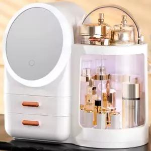 거울 달린 화장품정리함 대용량 화장대트레이 서랍형