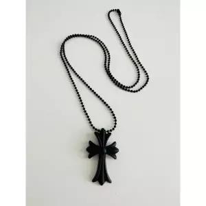 미국 크롬 하츠 도쿄 20주년 블랙 크로스 고무 목걸이 296248114539