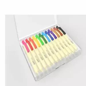 [문구/오피스] 노크식 유성매직 12색세트 유성매직펜 매직펜