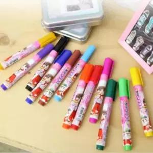 [문구/오피스] 여아용 유성매직 12색 마카펜 유성매직펜
