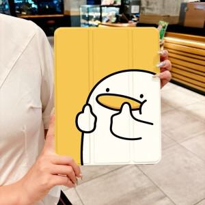 호환 엄지척을 흔드는 오리 아이패드 프로 10/11인치 2020/6세대/7세대/8세대/에어 3세대/에어 4세대/9세대