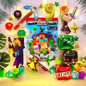 마인크래프트 캐릭터 생일파티 이벤트 장식 배경 토퍼 인테리어 소품 셀프 DIY