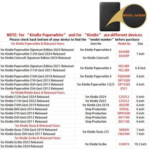 호환 투명 초박형 소프트 후면 커버  킨들 페이퍼화이트 12 세대  시그니처 에디션 (2024 릴리스)용  7 인