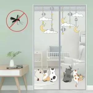 현관문 자석 모기장 원터치 방충문 셀프시공 문모기장 100x210cm