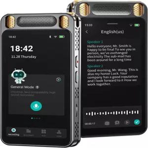 재생 기능이 있는 AI 음성 녹음기 무제한 전사 요약 번역 디지털 휴대용 음성-텍스트 회의 및 전사기