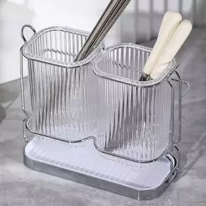 노르딕 수저통 물빠짐 수저 꽂이 투명 모던 디자인 수저꽂이