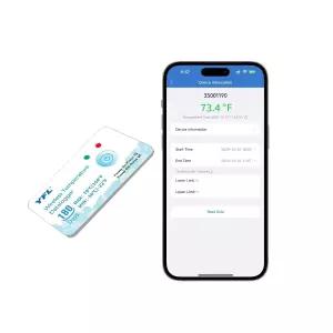 YFL 무선 온도 데이터 로거 재사용 가능 센서 USB 프리 온도계 레코더 고정밀 PDF 보고서 포함 180일 저온