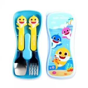 [에이치플러스몰]아기 핑크퐁수저케이스 이벤트 근육쇠젓가락 어린이 스푼포크