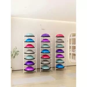 짐볼보관함 보수볼 밸런스볼 스탠드 거치대 피트니스 랙 화이트 7개26cm간격