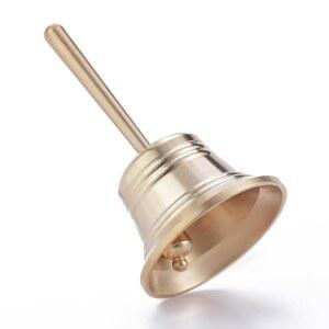 홈라비 작은 고체 황동 핸드 콜 벨, 노인용 침대 옆, 교사 및 침대, 웨딩 디너 티베트 명상 벨 교실 벨(중형)