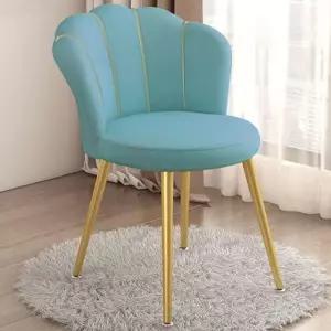 메이크업 스툴 화장대 모던 보조 자취방 의자 쿠션 고탄성스펀지 샌드골드 4다리 레이크블루