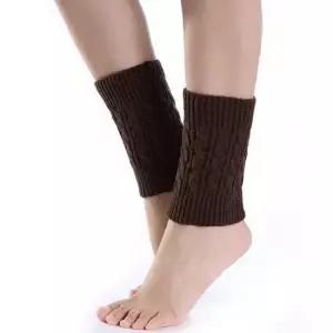 다리털토시 꽈배기 니트 레이어드 발토시 패션 보온 숏레그워머