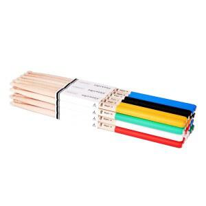 AQJUNONG 드럼 스틱, 클래식 5A 메이플 우드 팁 12쌍 무슬립 어쿠스틱 및 전자 세트, 프로페셔널 악기 타악기 액세서리