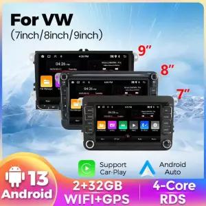 T5센서 안드로이드 13 무선 Carplay 차량용 플레이어 IPS 스크린 GPS WIFI 789 라디오 VW Passat 골프 폴로