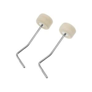 캐시비트 커브드 킥 드럼 비터, 6.25mm 섕크가 장착된 2Pcs 베이스 연습용 펠트 페달 드러머용 타악기 액세서리
