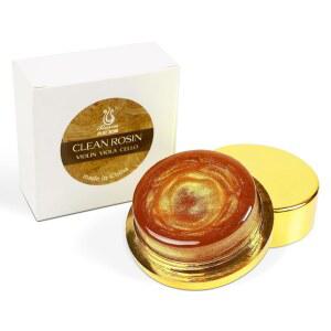 바이올린 로진, 첼로 금이 주입된 원형 천연 로진에 가벼운 먼지, 뛰어난 그립감, 바이올린을 위한 보호 케이스, 비올라, 첼로(1팩 골드)