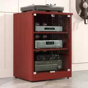 스피커 선반 오디오 장식장 거실장 빈티지 콘솔 수납장 티크색 파티클보드 선반장