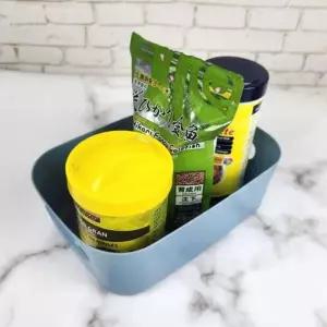 [에이치플러스몰]ksr 펜트리 정리 바구니 블루 미니 사각 바스켓