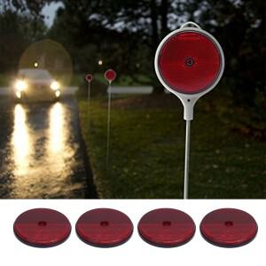 4개 반사경 72mm 직경 안전 나사 장착형 원형 도로 후면 트레일러용