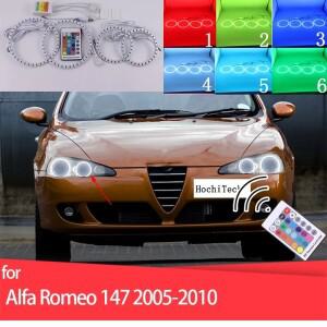 LED 라이트 링 RGB 멀티 컬러 RF 리모컨 엔젤 아이 알파 로메오 147 2005-2010 액세서리