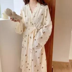 면 잠옷 가운 욕실 목욕 후운