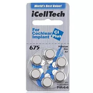 아이셀텍 코클리어 메델 칸소 인공와우 보청기배터리 CI 60알 1BOX