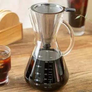 거름망 핸드드립 커피 차 유리 용기 홈카페 세트