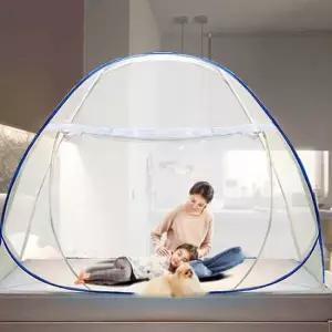 원터치 접이식 모기장 침대 텐트형 2인용 150x200x150cm