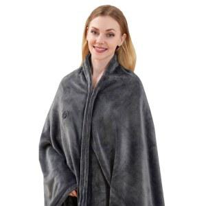 망토 발열담요 지퍼 목도리 담요쿠션 1인용 흔들었고 숄더 겨울 패딩무릎담요 USB