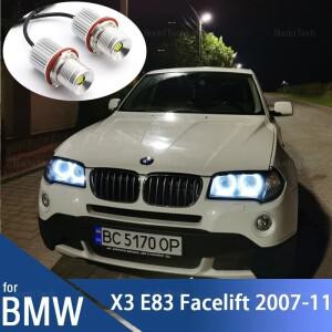 BMW 호환 E83 X3 facelift 2007 자동차 링  led 마커 전구 엔젤 아이 라이트 90W 화이트