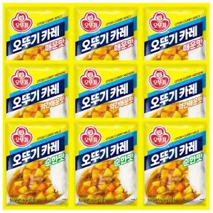[온누리상품] 오뚜기 카레 매운맛 3개+약간매운맛 3개+순한맛 3개