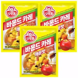 [온누리상품] 오뚜기 바몬드 카레 골드 매운맛 100g x 3개