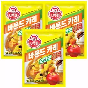 [온누리상품] 오뚜기 바몬드 카레 골드 순한맛 100g x 3개