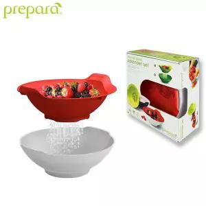 [프리파라] 메트로폴리탄 채망+믹싱볼 2종세트 야채 물빠짐 샐러드볼