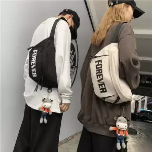 남자 여자 학생가방 커플가방 빅사이즈 영문 슬링백