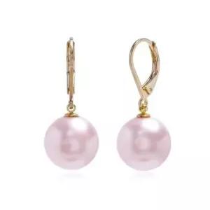 E467 12mm 로잘린진주 오스트리아 골드 레버백 귀걸이 WFFOJ6E