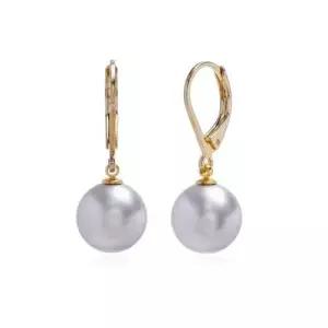 E452 10mm 라이트 그레이 진주 골드레버백 귀걸이 WFFOJ5Z