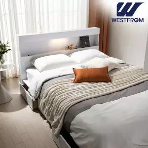 [웨스트프롬] 하이든 LED 수납침대(Q) / 바다 매트