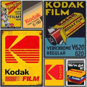 레트로 패션 K-KodakS 포스터 HD 자체 접착 방수 벽 예술 홈 오피스 기숙사 침실에 이상적 훌륭한 선물